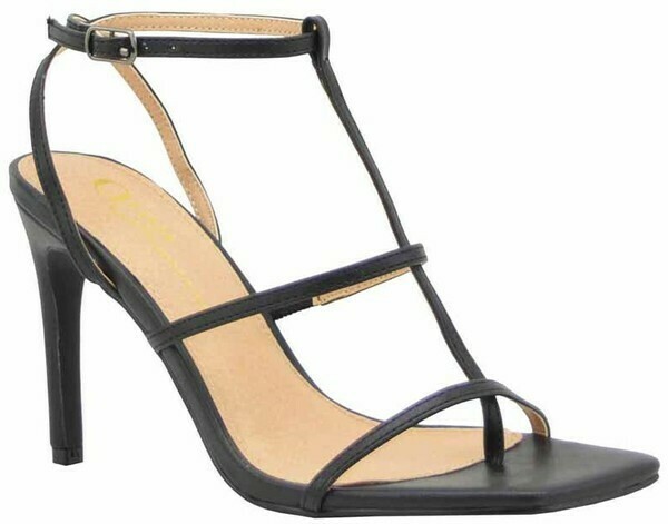 Women's Square Toe Strappy Heeled Sandals