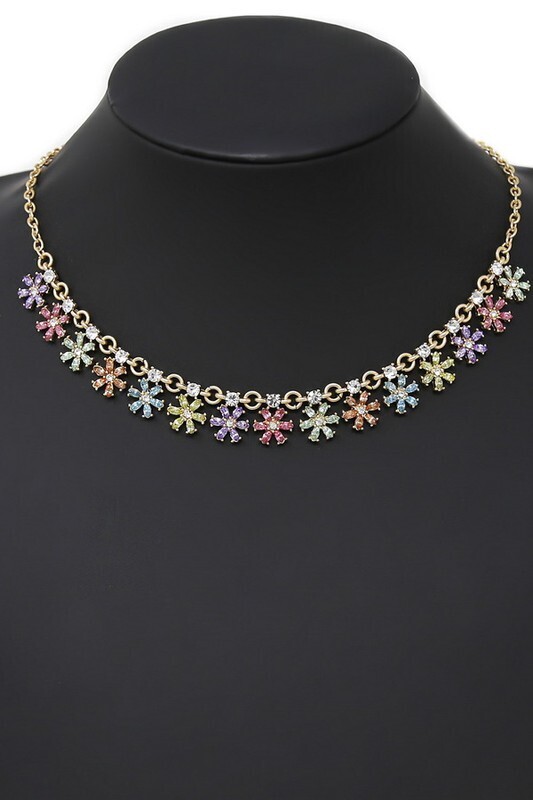 Multi Colored Floral Necklace