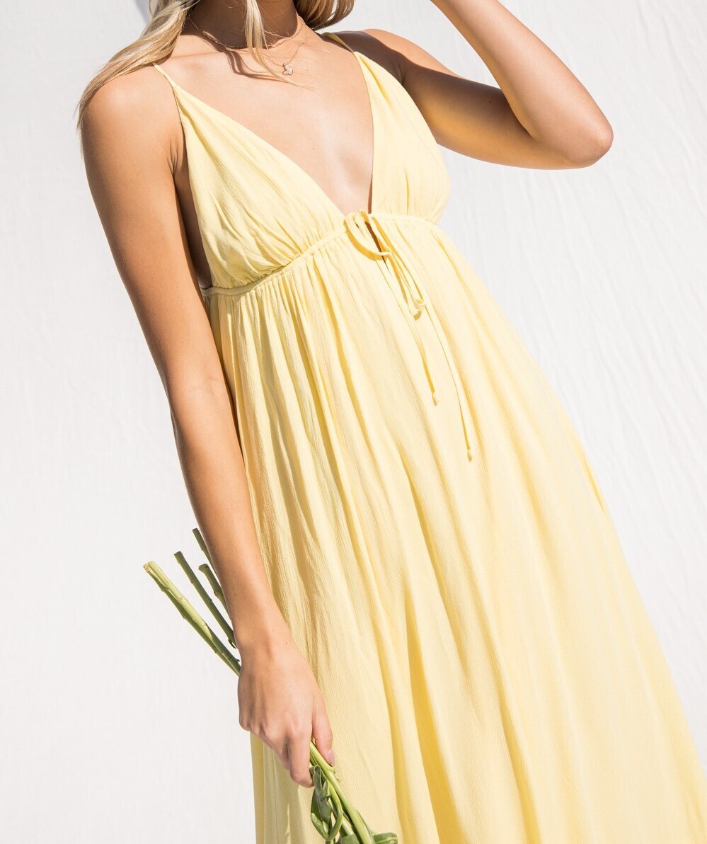 Lemon Yellow Maxi Dress