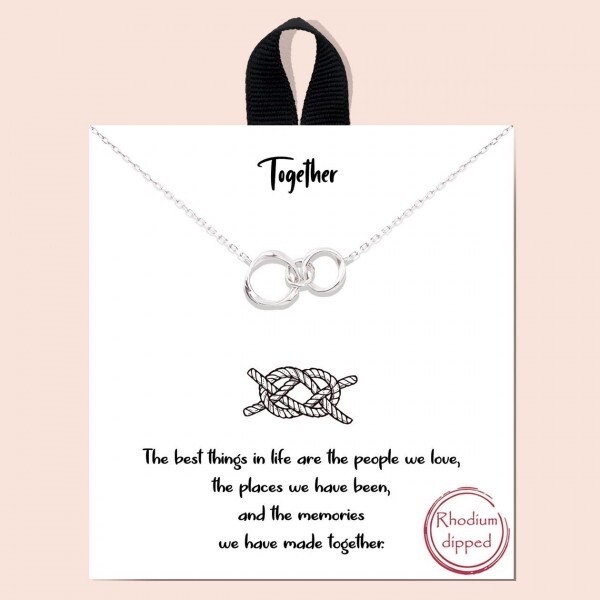 "Together" Intertwined Circles necklace