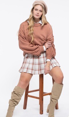 Clay Drop Shoulder Pullover Sweater