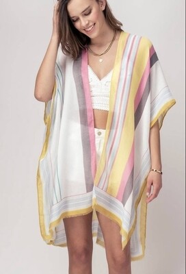 Colors of Summer Stripe Kimono