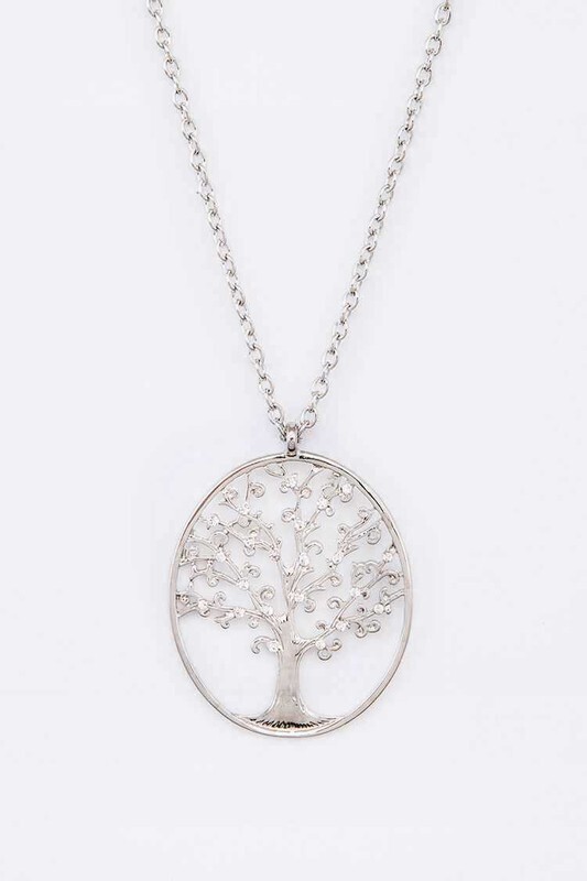 Tree of Life Pendant Necklace & Earring Set