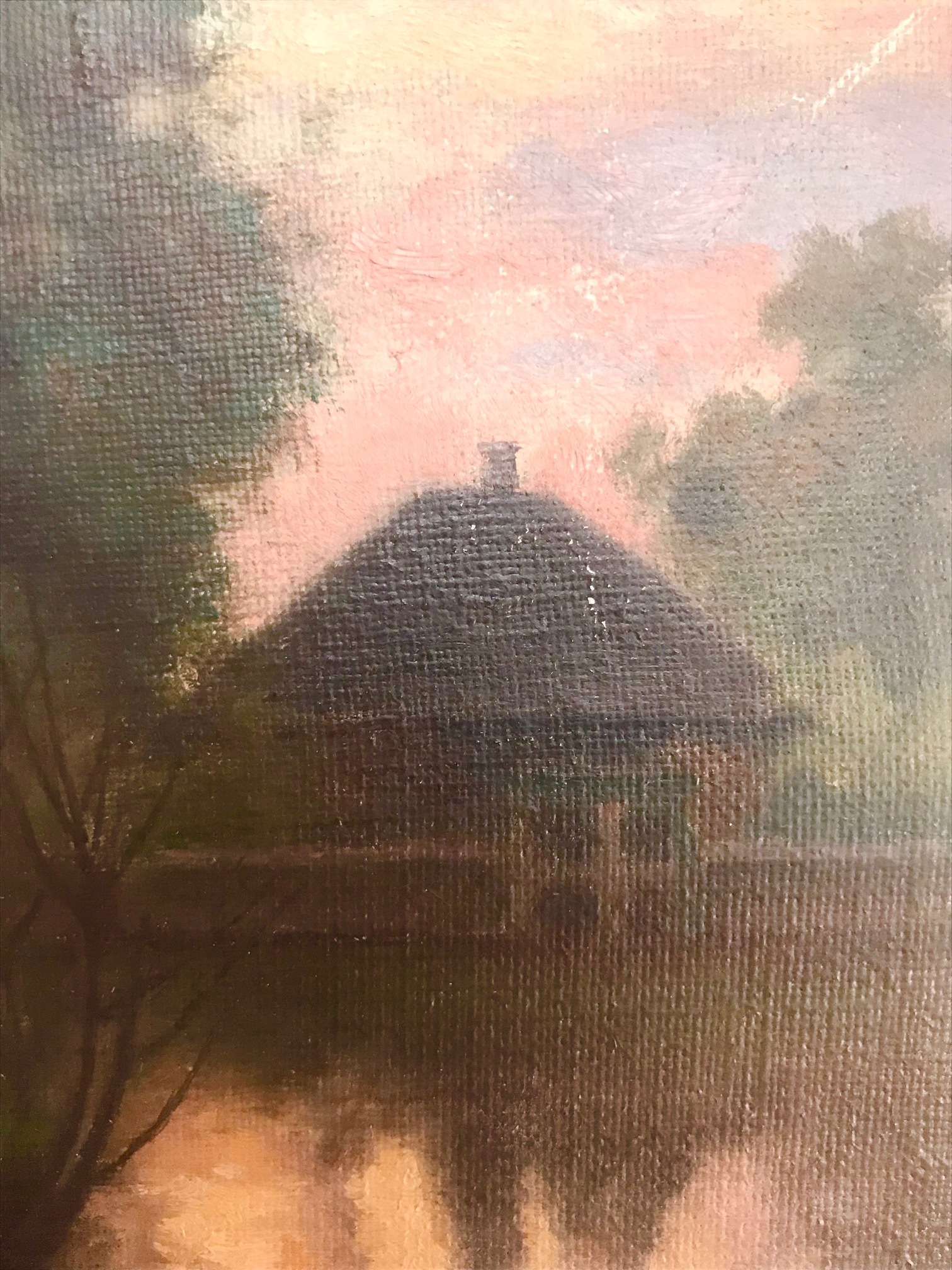 Carl Leopold Voss - Evening at the Pond (Sold)