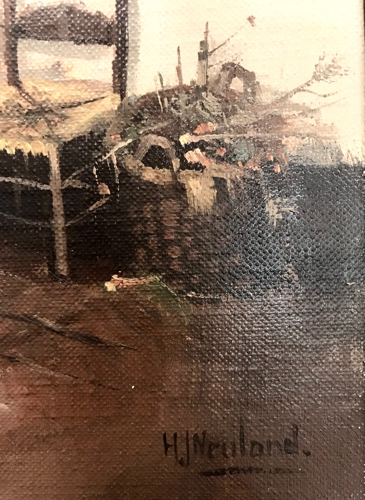 Hendrik Jan Neuland - Dutch Cottage Scene (SOLD)