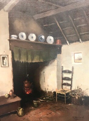 Hendrik Jan Neuland - Dutch Cottage Scene (SOLD) 00181