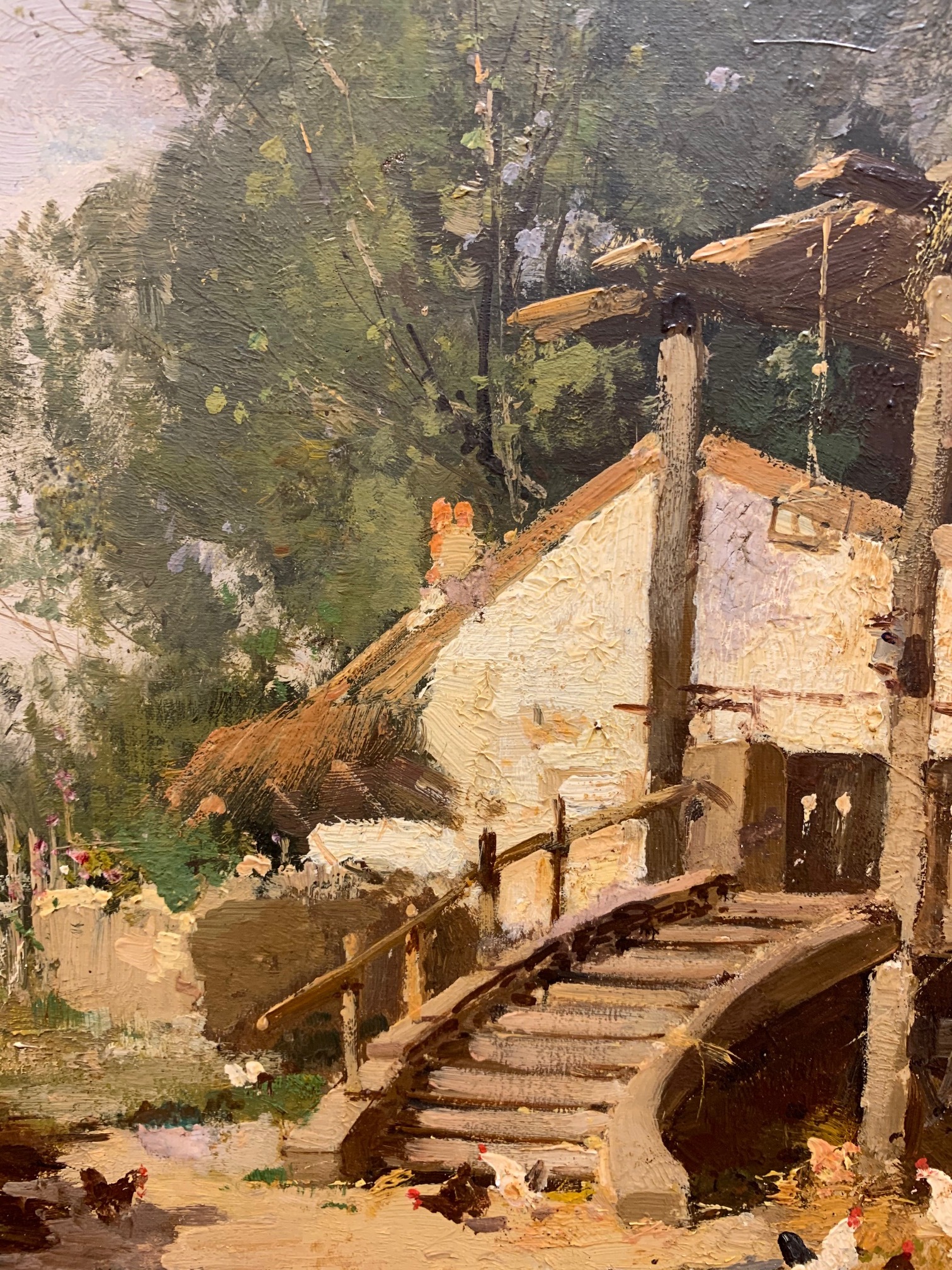 Eugene Galien Laloue - French Cottage Scene