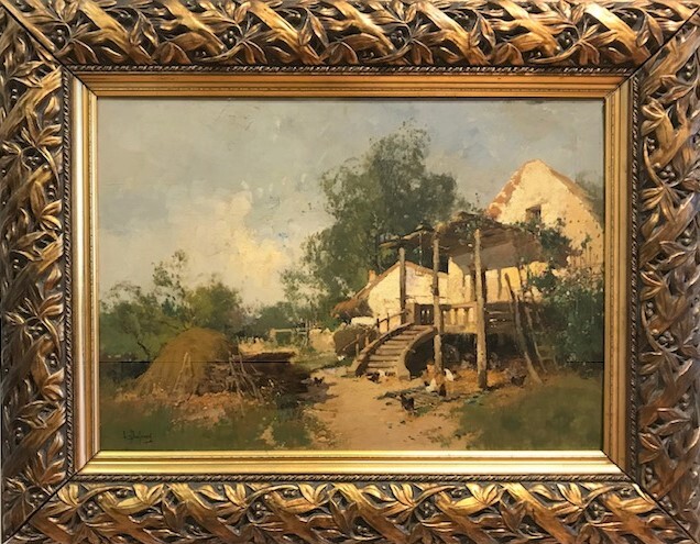 Eugene Galien Laloue - French Cottage Scene