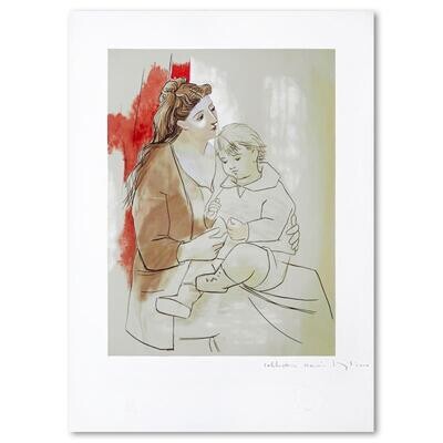 Pablo Picasso - Maternite au Rideau Rouge 00354