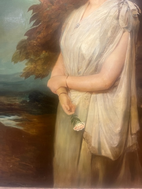 Marie Seymour Lucas - Portrait of a Woman Holding a Flower