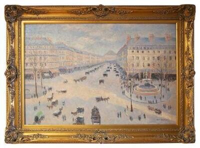 Jean Daumier - Parisian Winter Scene 00262