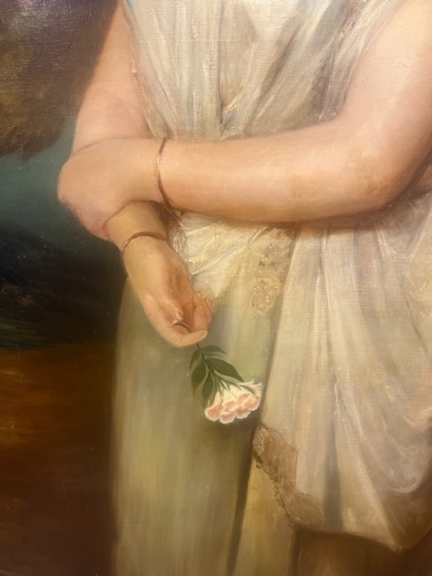 Marie Seymour Lucas - Portrait of a Woman Holding a Flower