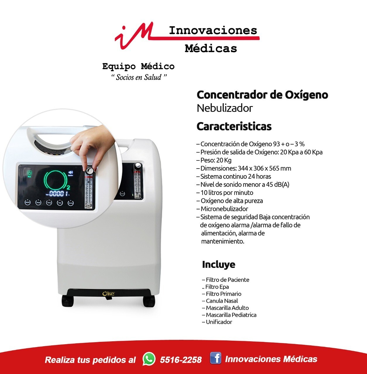 Concentrador de Oxígeno/Nebulizador