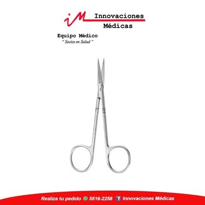 Tijeras para iridectomía ag./ag., 12,5cm rectas