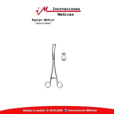 Pinza Uterina, MUSEUX  2x2d. 8mm