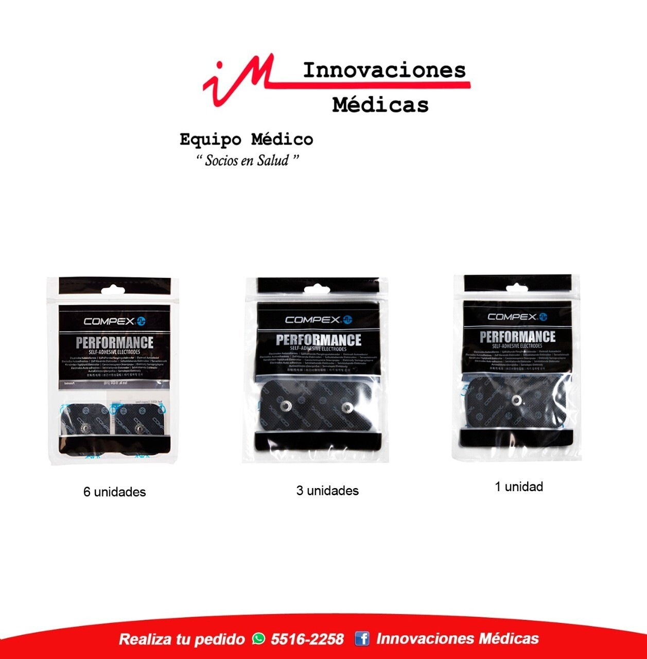 Kit de 10 bolsas de electrodos Compex