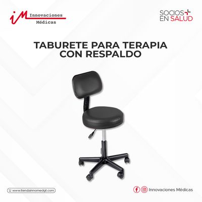 Taburete para terapia con respaldo