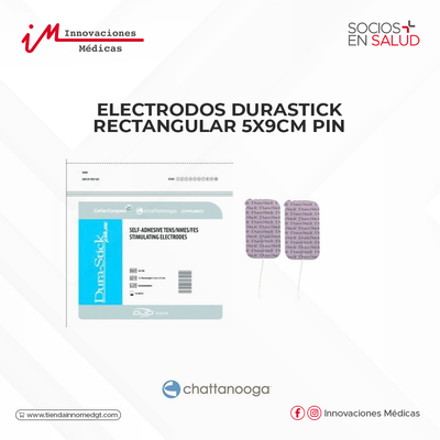Electrodos DuraStick Rectangular 5x9cm Pin