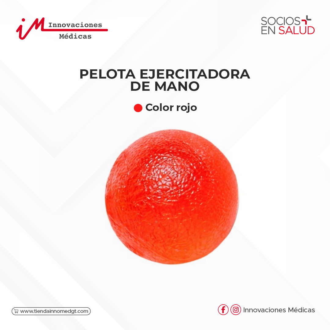 Pelota ejercitadora de mano, color rojo