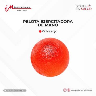 Pelota ejercitadora de mano, color rojo