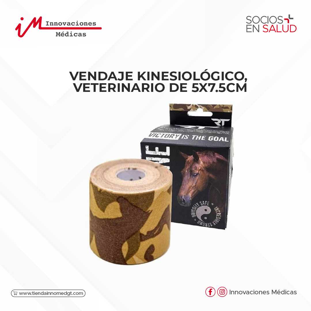 Vendaje Kinesiológico, veterinario de 5x7.5cm