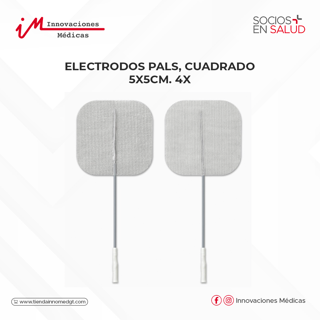 Electrodos PALS, cuadrado, 5X5cm. 4x