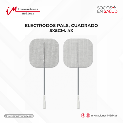 Electrodos PALS, cuadrado, 5X5cm. 4x