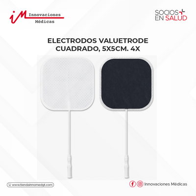 Electrodos VALUETRODE, cuadrado, 5X5cm. 4x