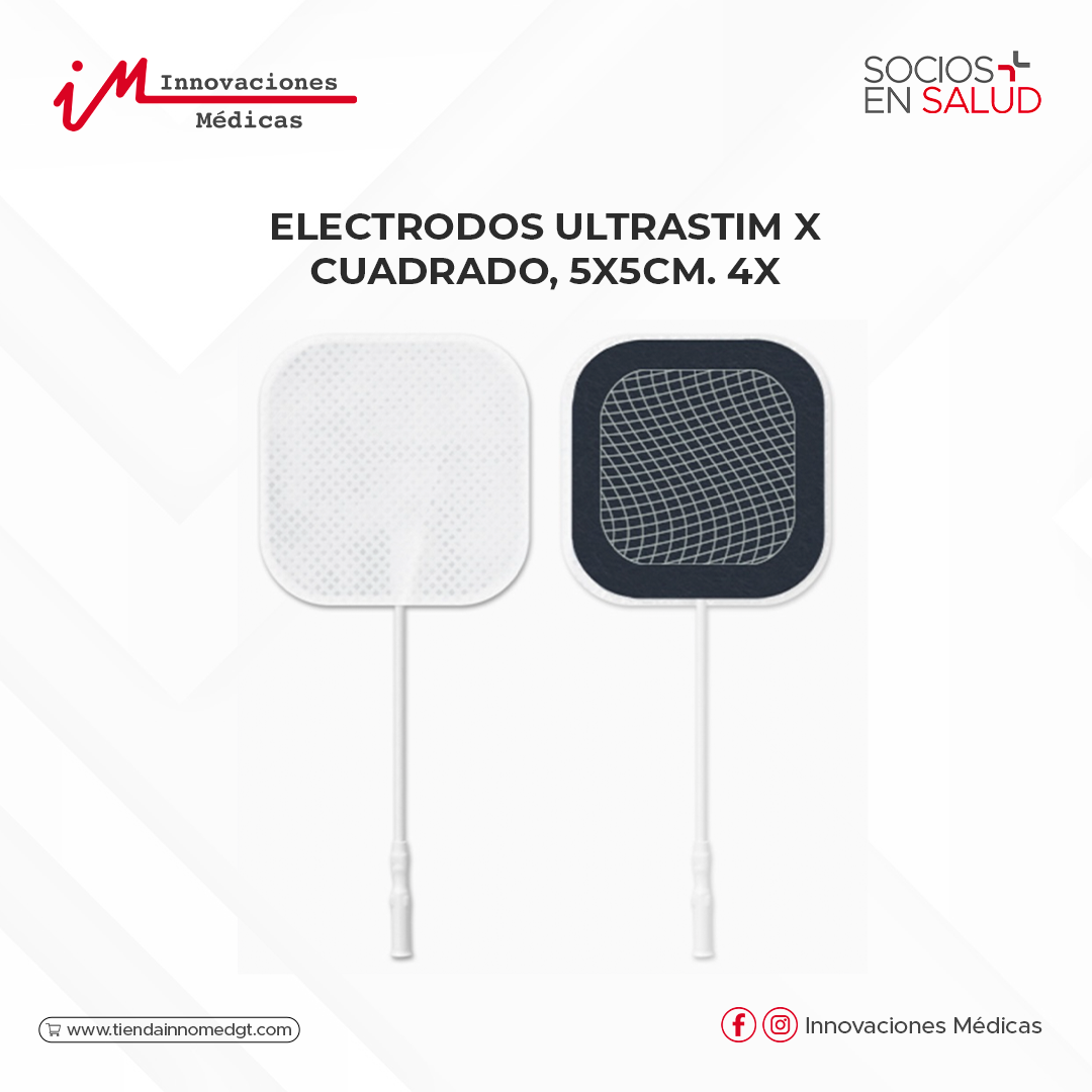 Electrodos ULTRASTIM X, cuadrado, 5X5cm. 4x