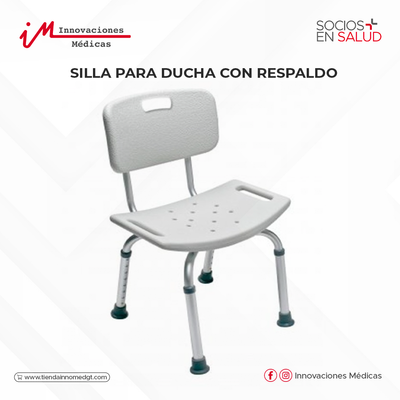 Silla para ducha con respaldo