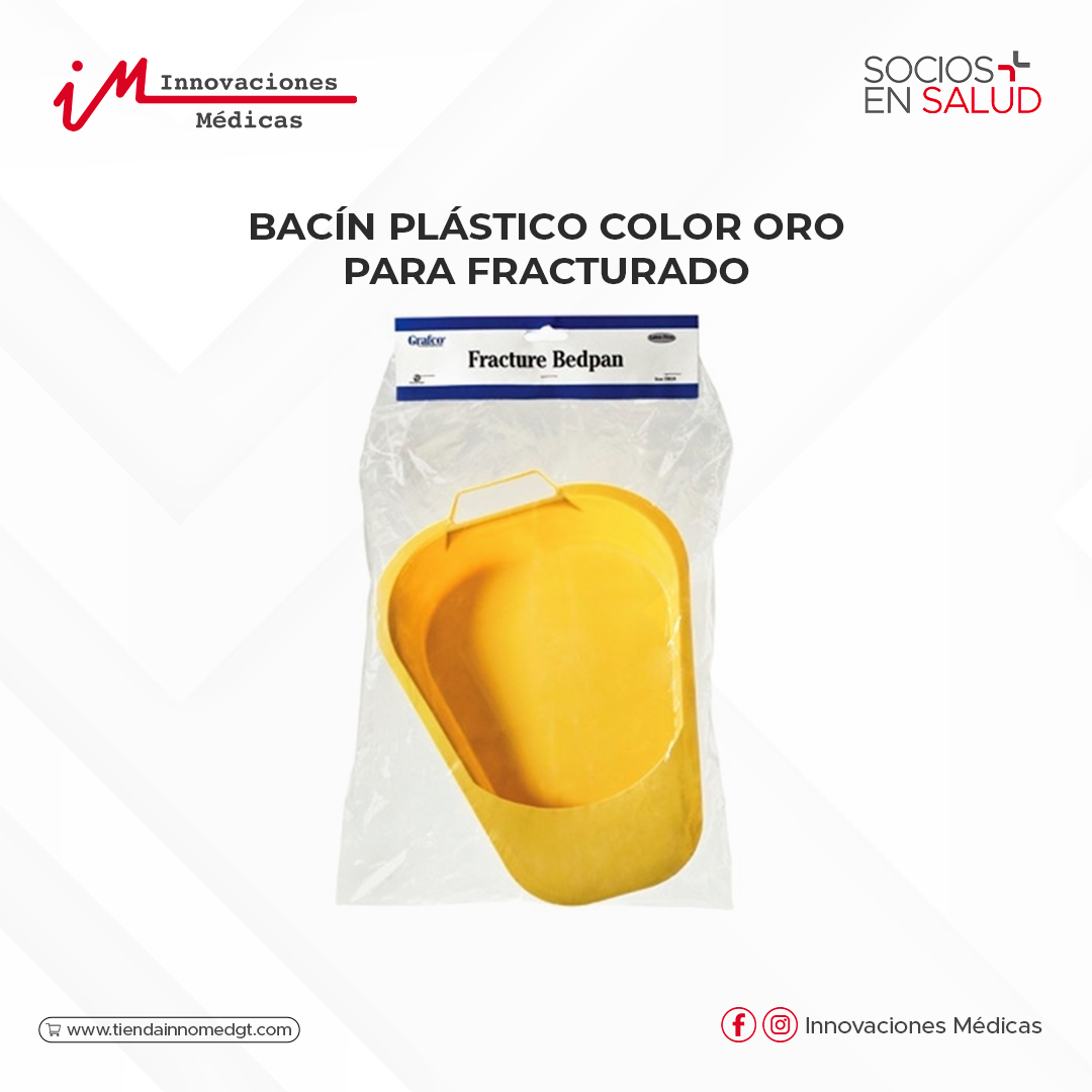 Bacín plástico color oro para fracturado