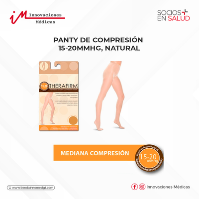Panty de compresión 15-20mmHg, natural