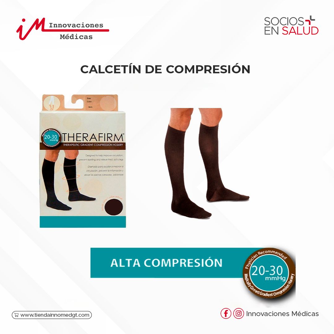 Calcetín de compresión 20-30mmHg, café
