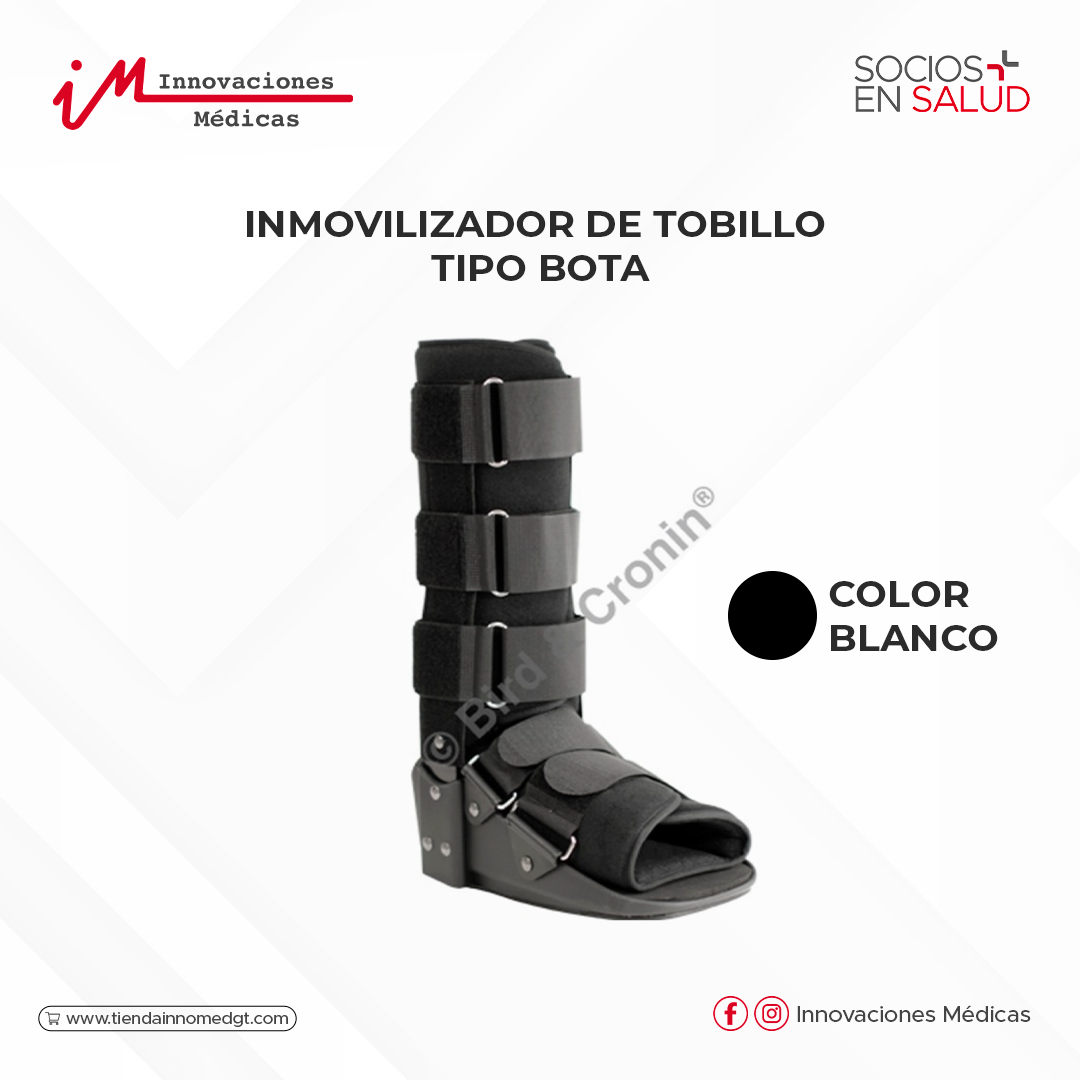 Inmovilizador de tobillo tipo bota, negro