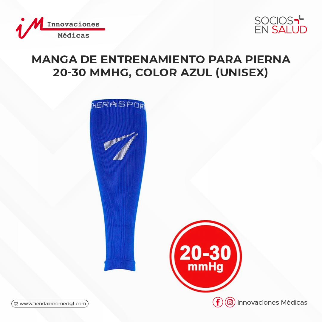 Manga de entrenamiento para pierna  20-30 mmHg, color Azul (Unisex)