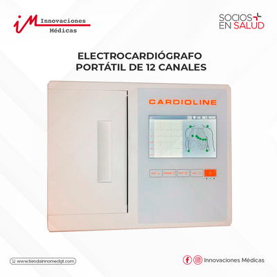 Electrocardiógrafo portátil de 12 canales