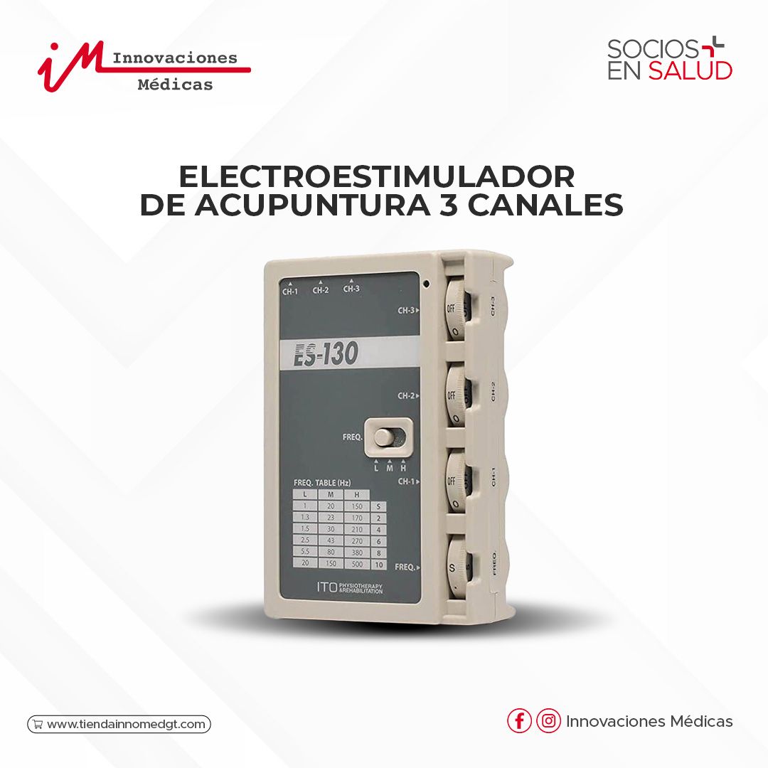 Electroestimulador de Acupuntura 3 Canales