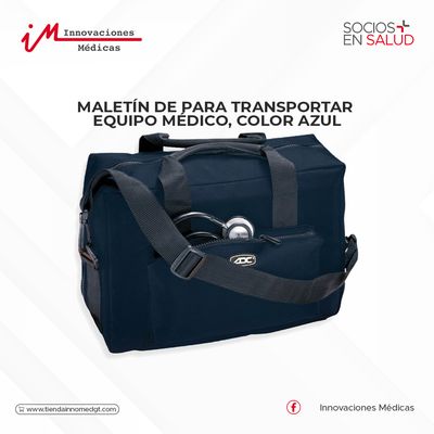 Maletín de para transportar equipo médico, color azul