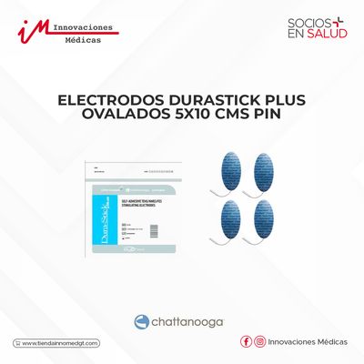 Electrodos DuraStick Plus Ovalados 5x10 cms pin