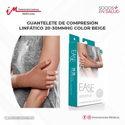 Guante de compresión linfático 20-30mmHg Color Beige