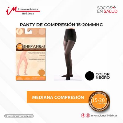 Panty de compresión 15-20mmHg, negro