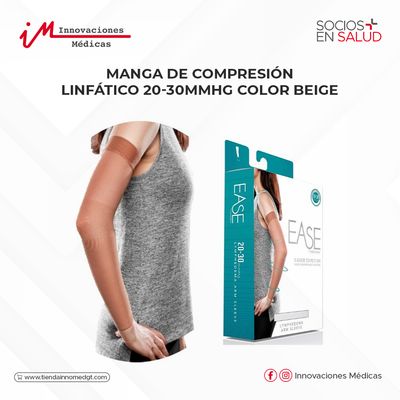 Manga de compresión linfático 20-30mmHg Color Beige