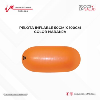 Pelota inflable color naranja 50cm x 100cm
