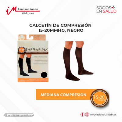 Calcetín de compresión 15-20mmHg, negro