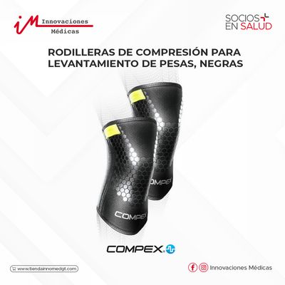 Rodilleras de Compresión para levantamiento de pesas, Negras