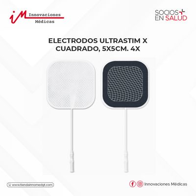 Electrodos ULTRASTIM X, cuadrado, 5X5cm. 4x