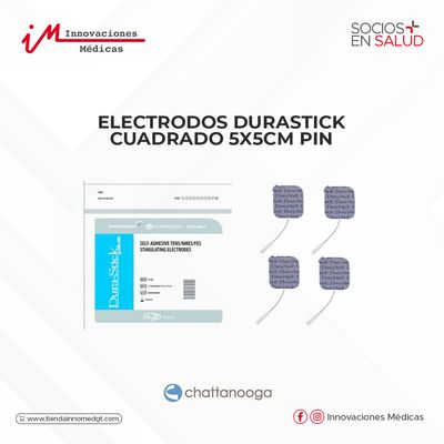 Electrodos DuraStick Plus Cuadrados 5x5cm Pin