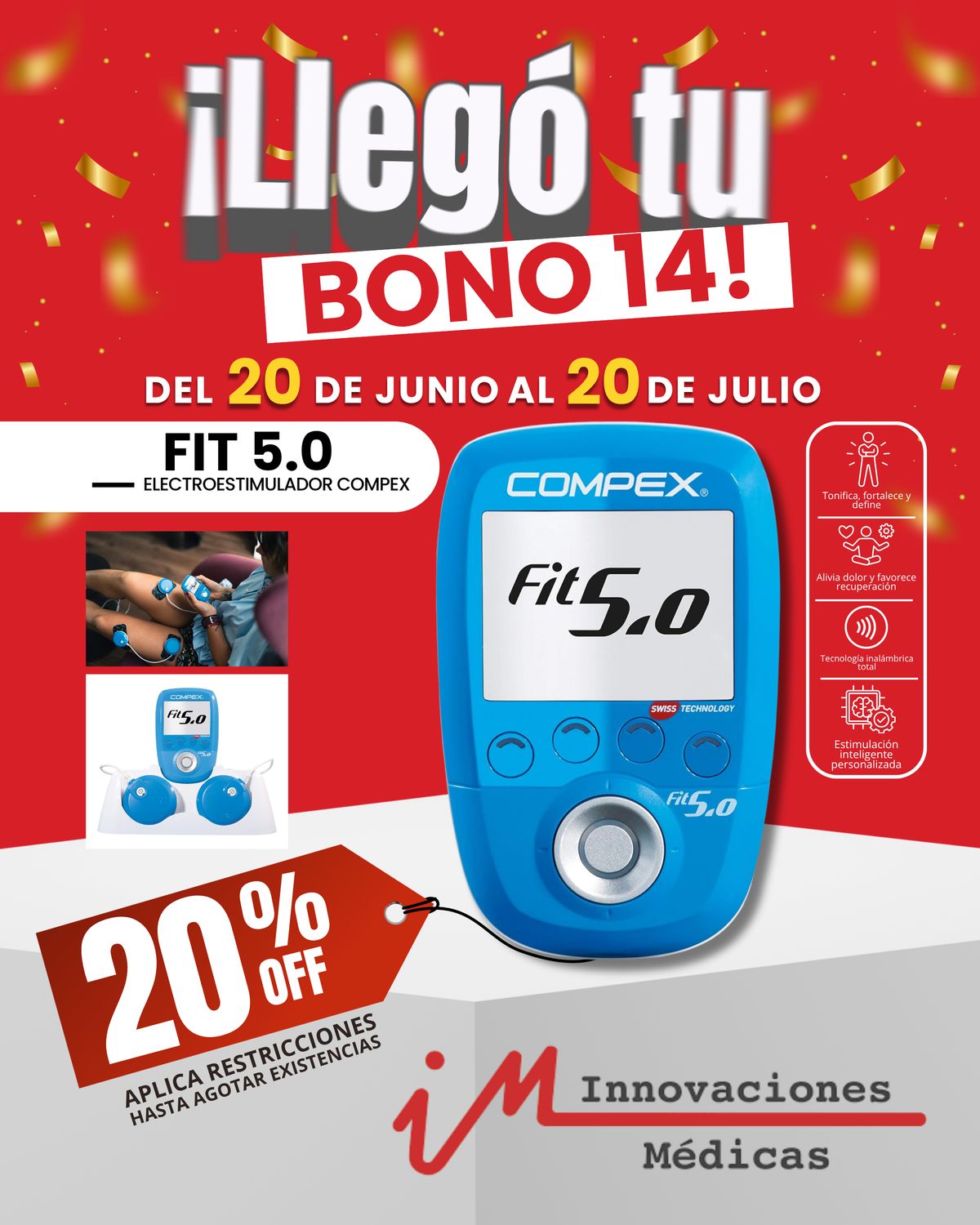 Electroestimulador FIT 5.0