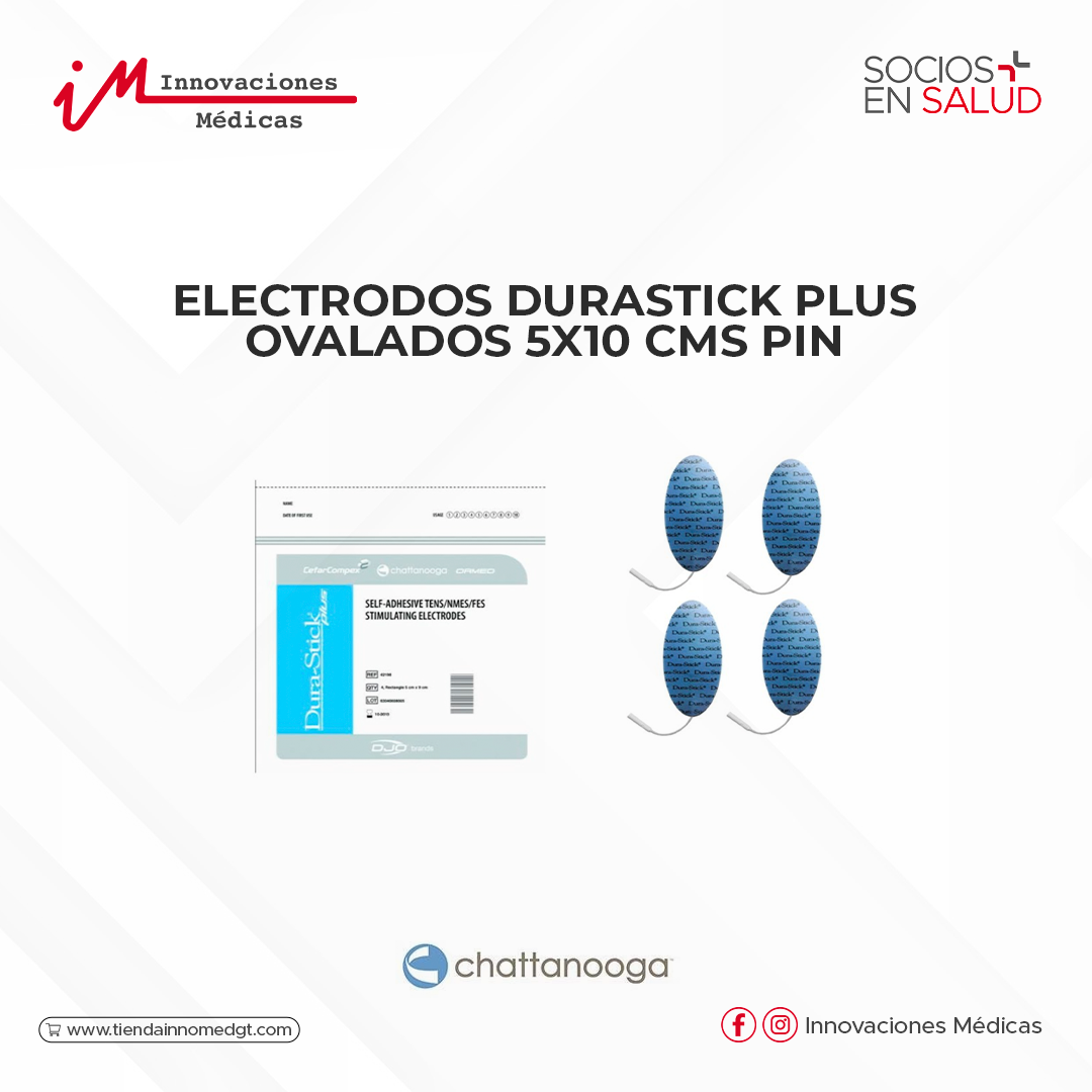 Electrodos DuraStick Plus Ovalados 5x10 cms pin