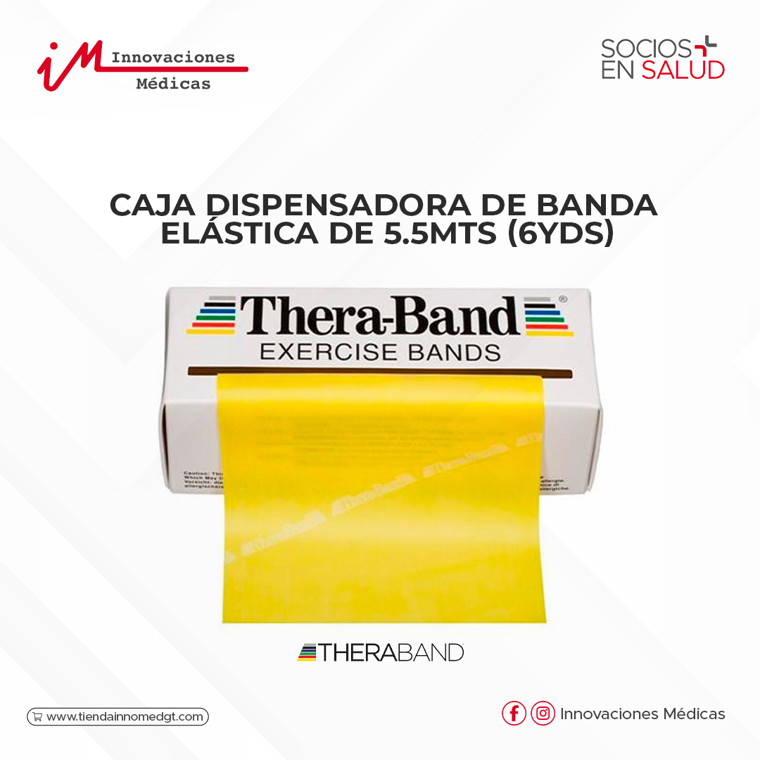 Caja dispensadora de banda elástica de 5.5mts (6yds)